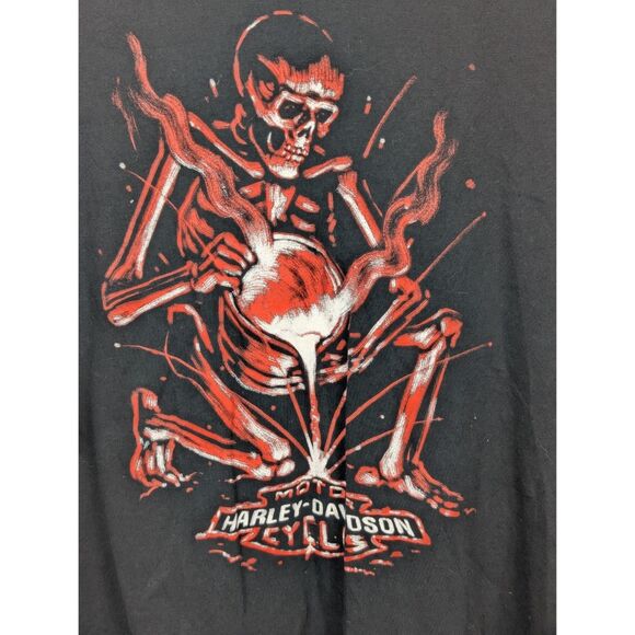 NWT Harley Davidson Skeleton Graphic Print T-Shirt Black Men's Size 3XL/XXXL - Picture 4 of 11